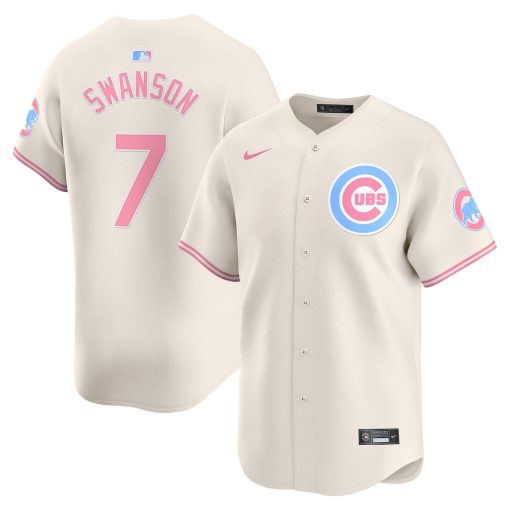 Unisex Chicago Cubs Bubblegum WHITE Vapor Premier Limited Jersey #7 SWANSON
