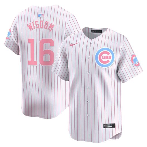 Unisex Chicago Cubs Bubblegum WHITE1 Vapor Premier Limited Jersey #16 WISDOM
