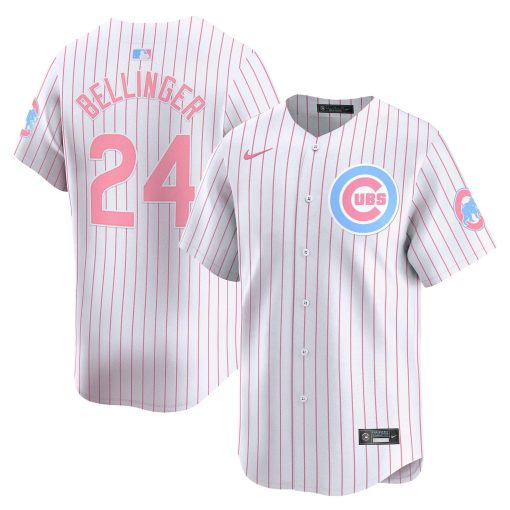 Unisex Chicago Cubs Bubblegum WHITE1 Vapor Premier Limited Jersey #24 BELLINGER