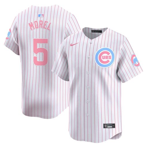 Unisex Chicago Cubs Bubblegum WHITE1 Vapor Premier Limited Jersey #5 MOREL