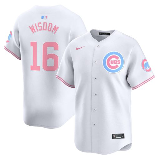 Unisex Chicago Cubs Bubblegum WHITE2 Vapor Premier Limited Jersey #16 WISDOM