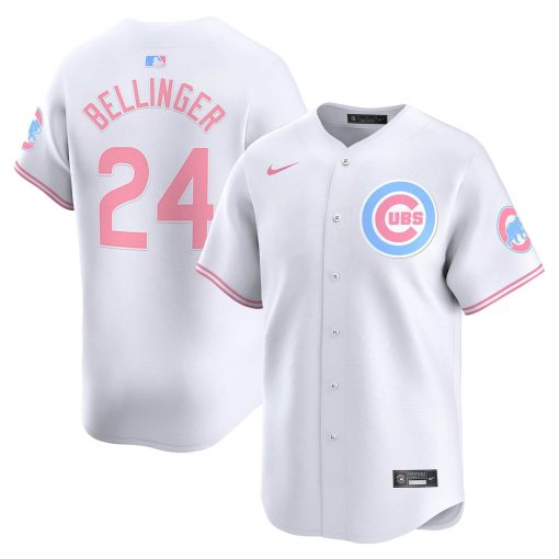 Unisex Chicago Cubs Bubblegum WHITE2 Vapor Premier Limited Jersey #24 BELLINGER