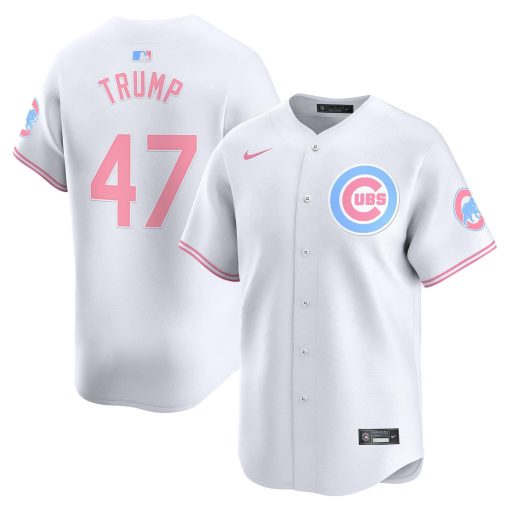 Unisex Chicago Cubs Bubblegum WHITE2 Vapor Premier Limited Jersey #47 TRUMP