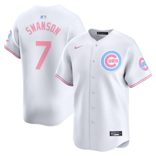 Unisex Chicago Cubs Bubblegum WHITE2 Vapor Premier Limited Jersey #7 SWANSON