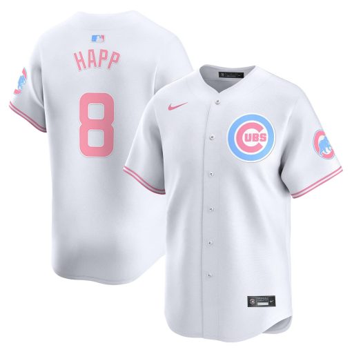Unisex Chicago Cubs Bubblegum WHITE2 Vapor Premier Limited Jersey #8 HAPP