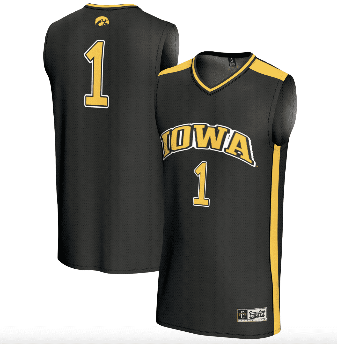Unisex GameDay Greats #1 Black Iowa Hawkeyes Lightweight Basketball Jersey