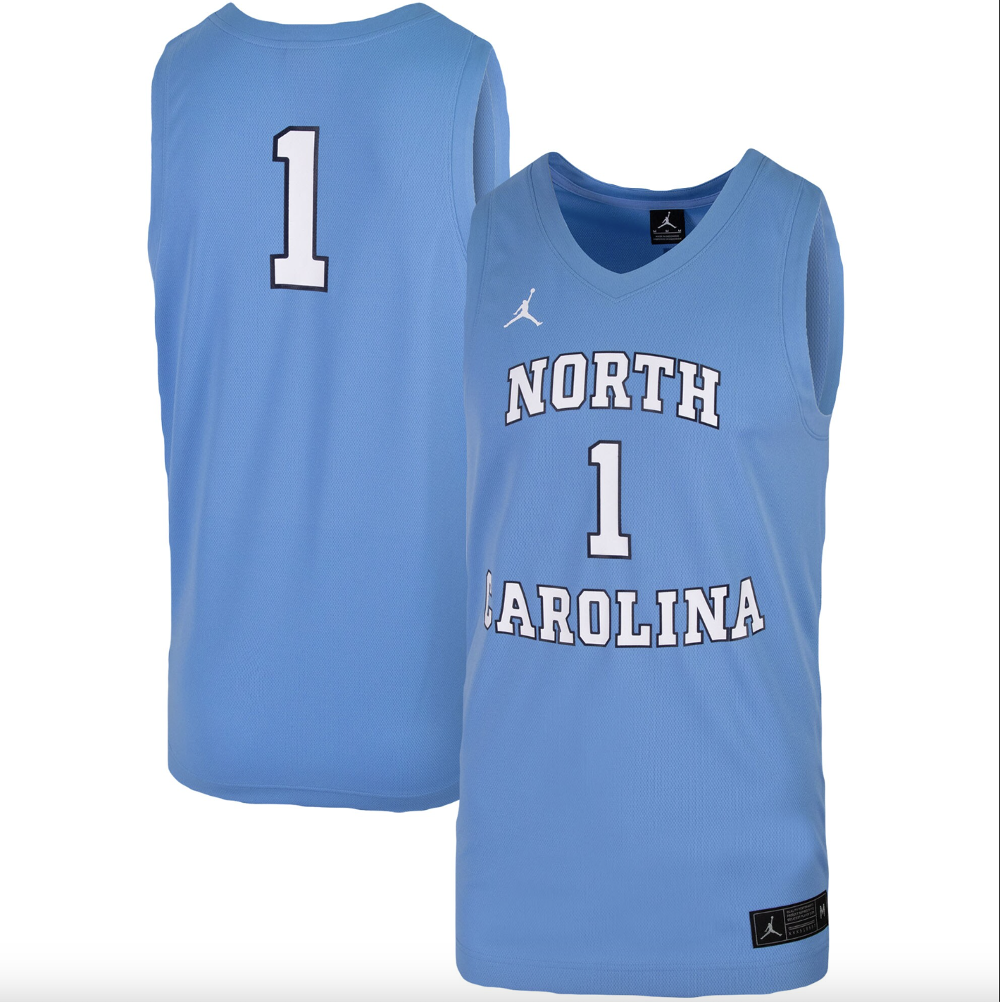 Unisex Jordan Brand #1 Carolina Blue North Carolina Tar Heels Women's Basketball Replica Jersey