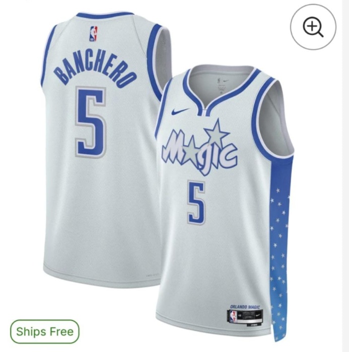 Unisex Nike Paolo Banchero Silver Orlando Magic 202526 Swingman Jersey City Edition