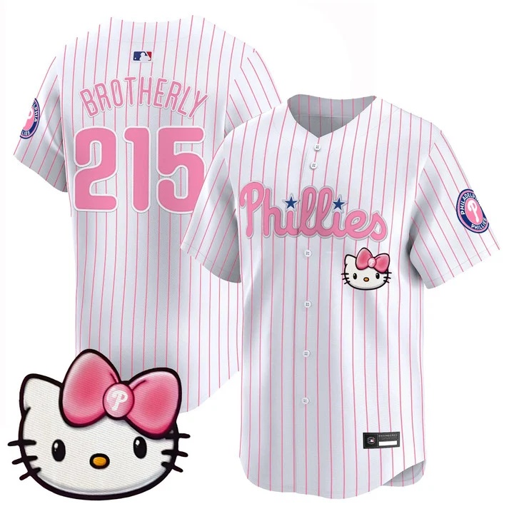 Unisex Philadelphia Phillies Hello Kitty Vapor Premier Limited Jersey #215 Brotherly