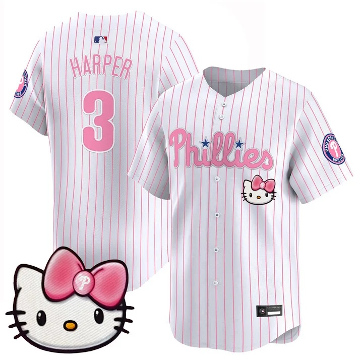Unisex Philadelphia Phillies Hello Kitty Vapor Premier Limited Jersey #3 Bryce Harper