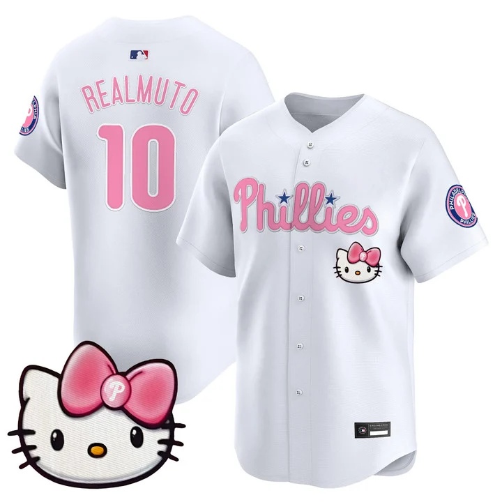Unisex Philadelphia Phillies Hello Kitty Vapor Premier Limited Jersey white #10 J.T. Realmuto