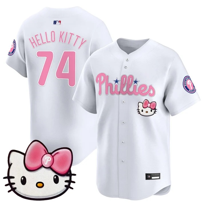 Unisex Philadelphia Phillies Hello Kitty Vapor Premier Limited Jersey white #74 Hello Kitty