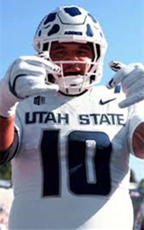 Utah State Aggies #10 Anthony Garcia White College Football Jersey 