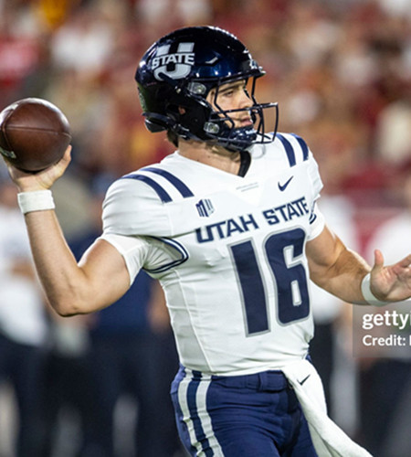 Utah State Aggies #16 Bryson Barnes White College Football Jersey 