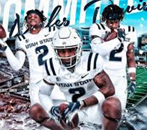 Utah State Aggies #2 Miles Davis White College Football Jersey 