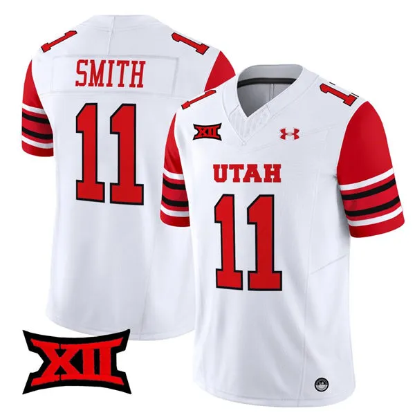 Utah Utes #11 Alex Smith 2025 XII White College Football Game Jersey 