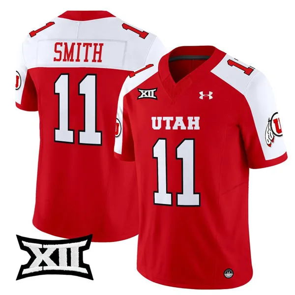 Utah Utes #11 Alex Smith Red White Gratitude Limited Football Jersey 