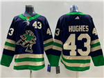 Vancouver Canucks #43 Quinn Hughes Navy Reverse Retro 2.0 Jersey