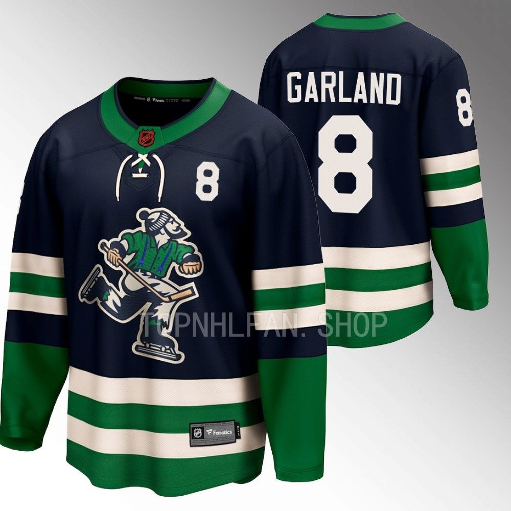 Vancouver Canucks Conor Garland Navy 2022 Special Edition 2.0 Breakaway Retro Jersey