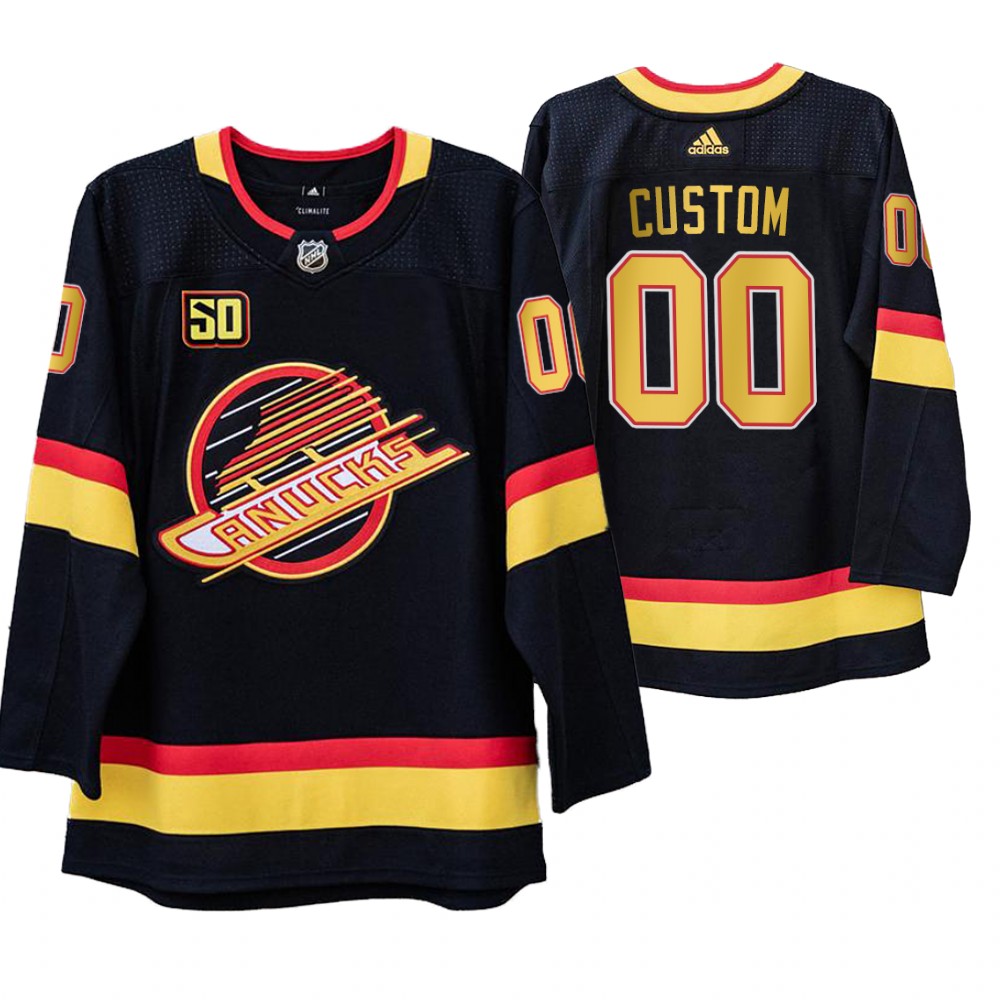 Vancouver Canucks Custom 50th Anniversary Men's Skate Jersey