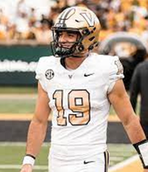 Vanderbilt Commodores #19 Blaze Berlowitz White Gold Football Jersey 