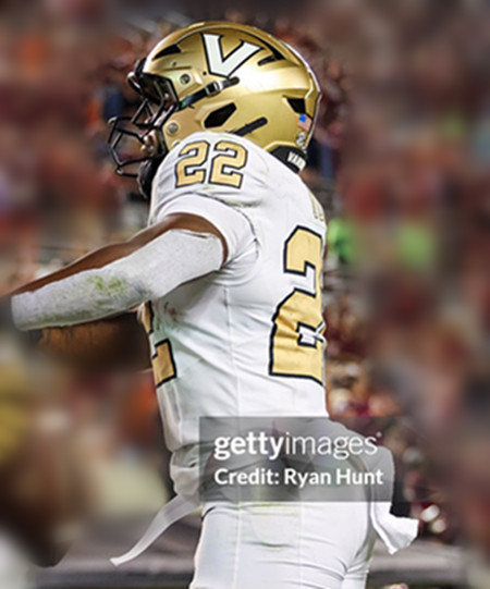 Vanderbilt Commodores #22 Makhilyn Young White Gold Football Jersey 