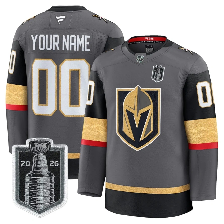 Vegas Golden Knights 2026 Stanley Cup Patch Premium Custom Jersey GRAY