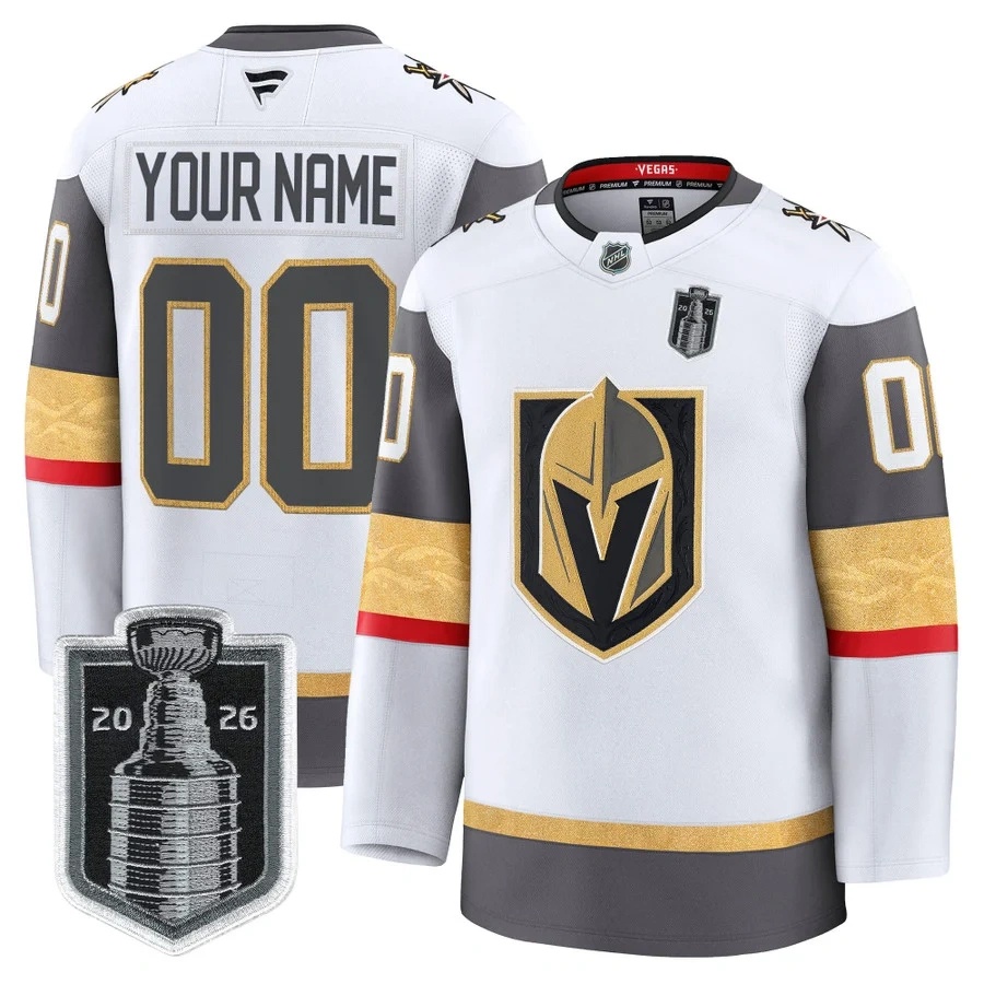 Vegas Golden Knights 2026 Stanley Cup Patch Premium Custom Jersey WHITE