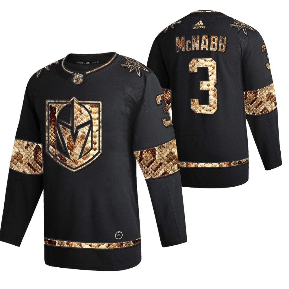 Vegas Golden Knights Brayden McNabb Black Python Skin 2021 Exclusive Edition Jersey