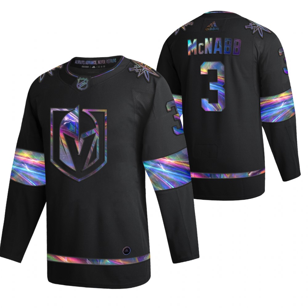 Vegas Golden Knights Brayden Mcnabb Black 2020-21 Iridescent Holographic Collection Authentic Jersey