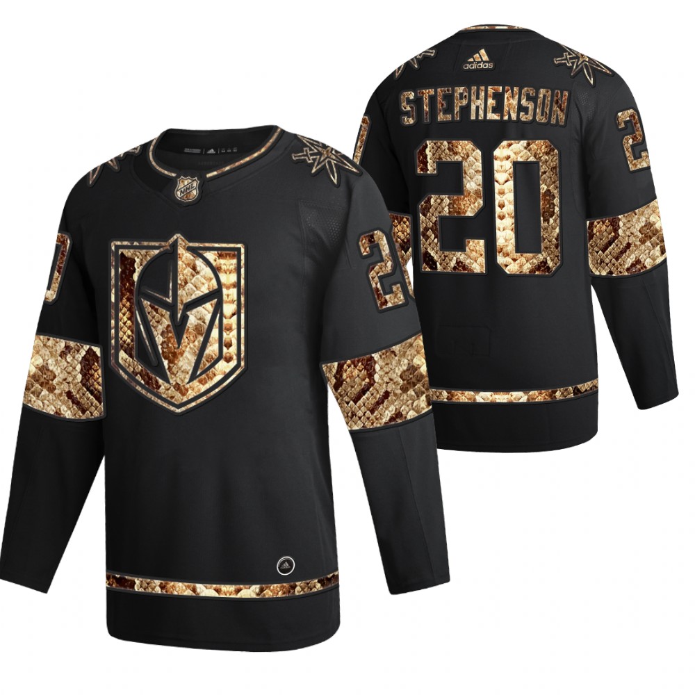 Vegas Golden Knights Chandler Stephenson Black Python Skin 2021 Exclusive Edition Jersey