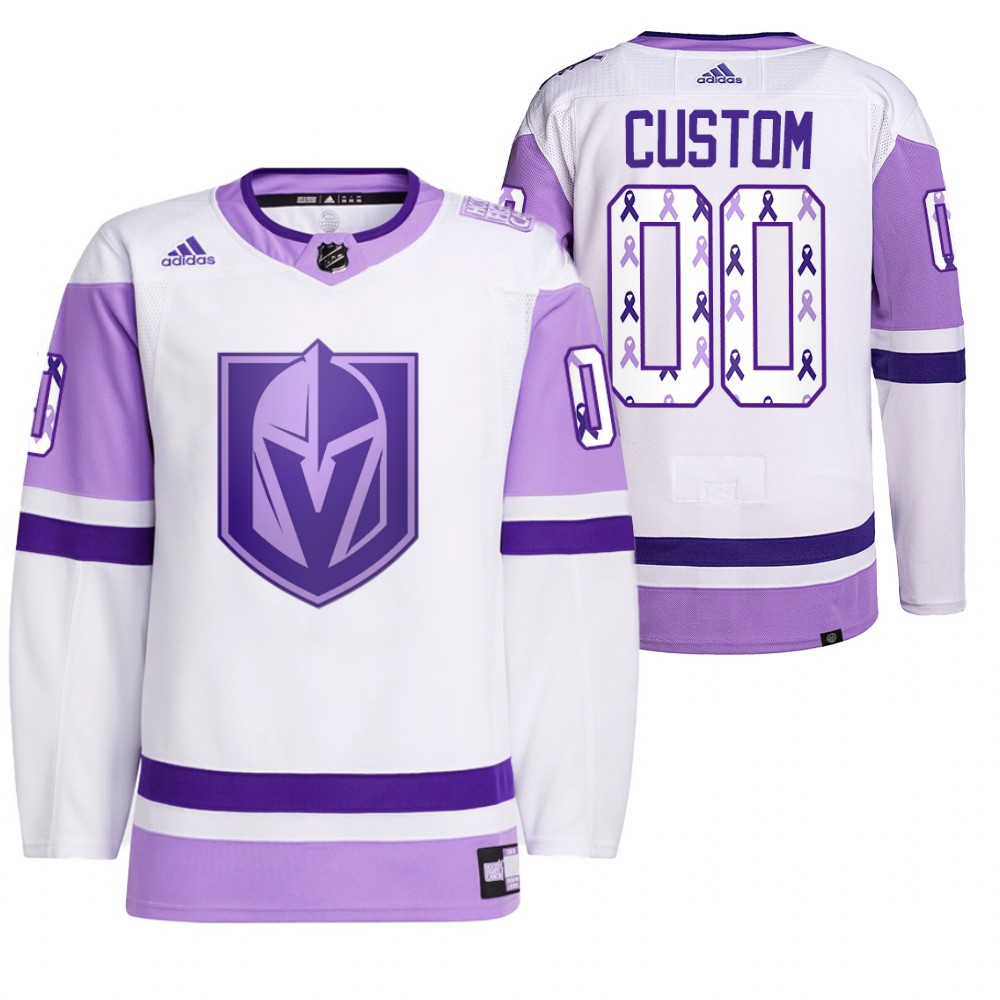 Vegas Golden Knights Custom 2021 HockeyFightsCancer White Primegreen Jersey