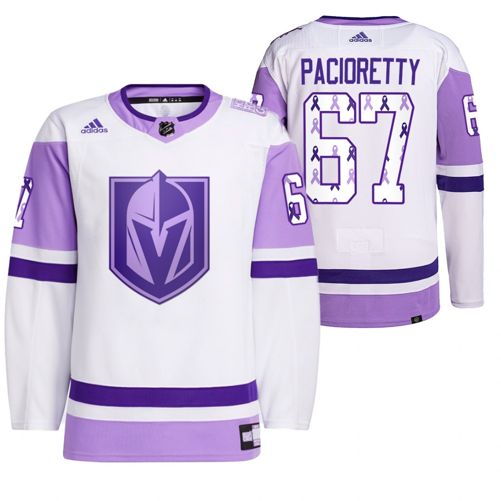 Vegas Golden Knights Max Pacioretty 2021 HockeyFightsCancer White Primegreen Jersey