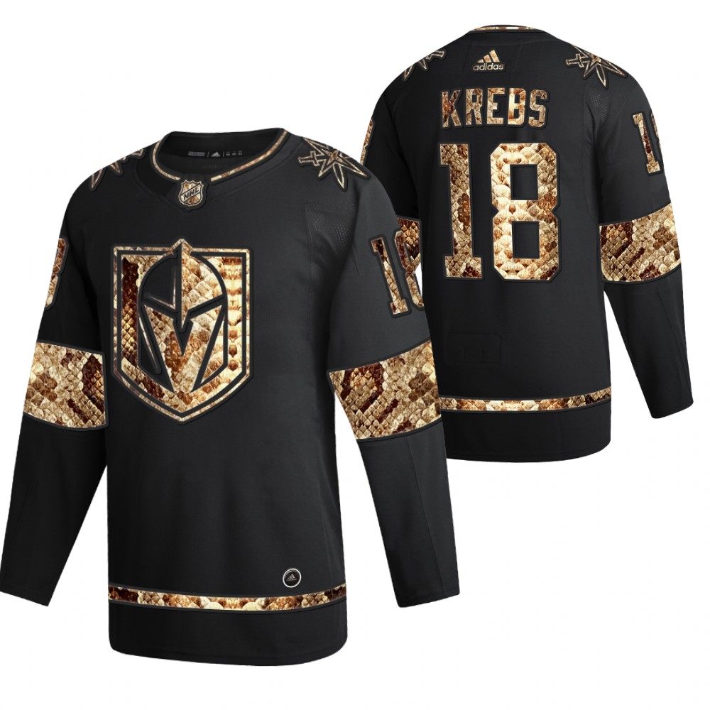 Vegas Golden Knights Peyton Krebs Black Python Skin 2021 Exclusive Edition Jersey