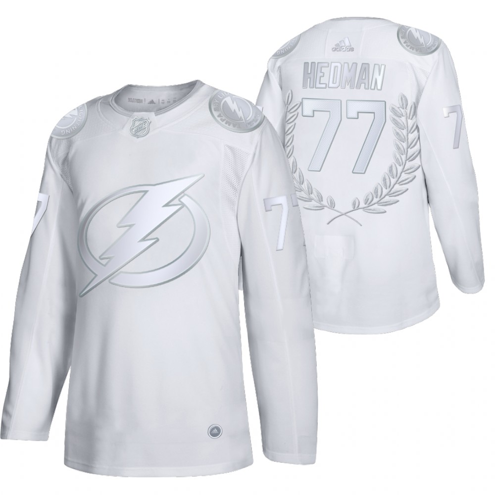 Victor Hedman 2020 James Norris Memorial Trophy White Lightning #77 Jersey