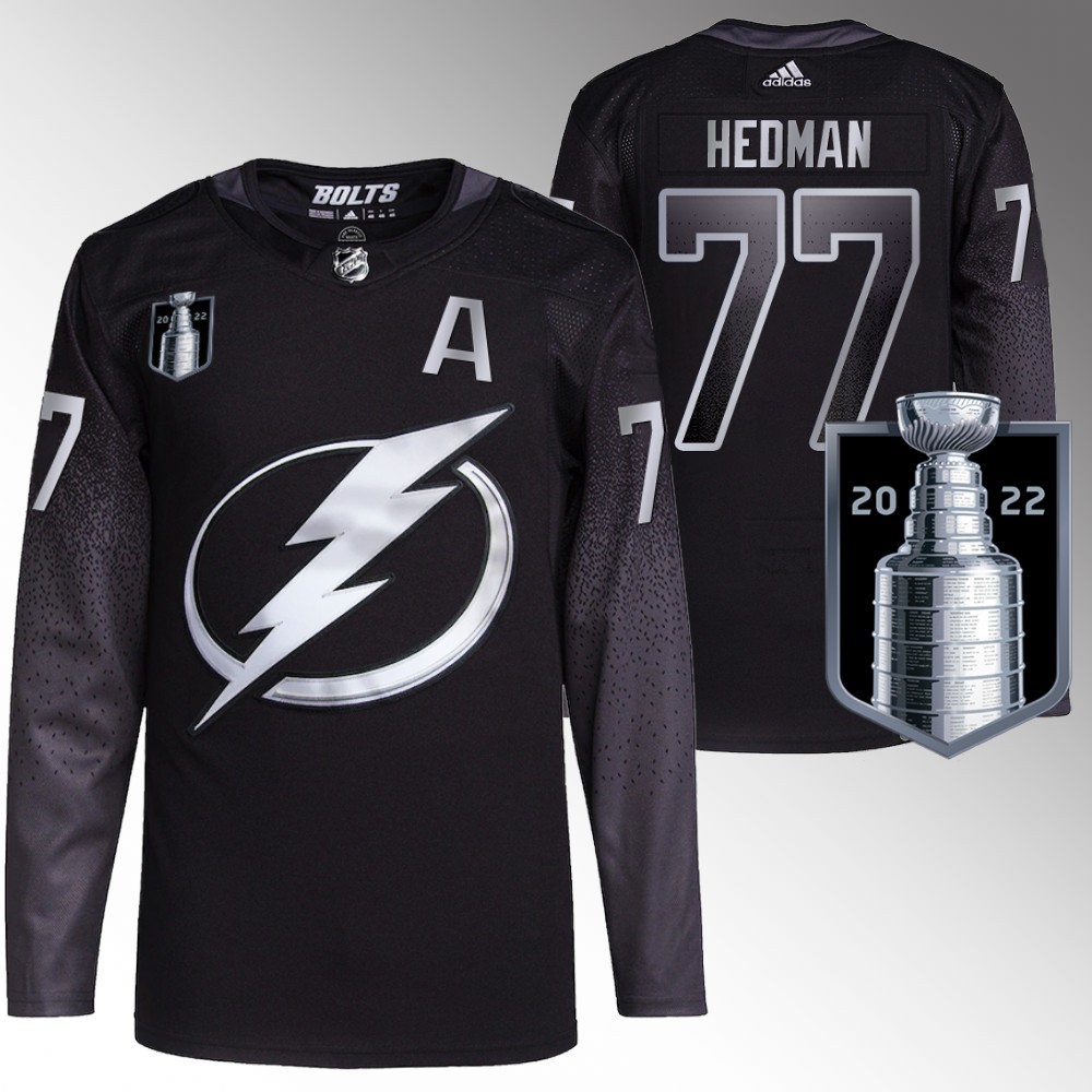 Victor Hedman Tampa Bay Lightning Black 2022 Eastern Conference Champs Alternate Jersey