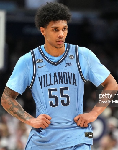 Villanova Wildcats #55 Acaden Lewis 2024 Light Blue College Basketball Game Jersey 