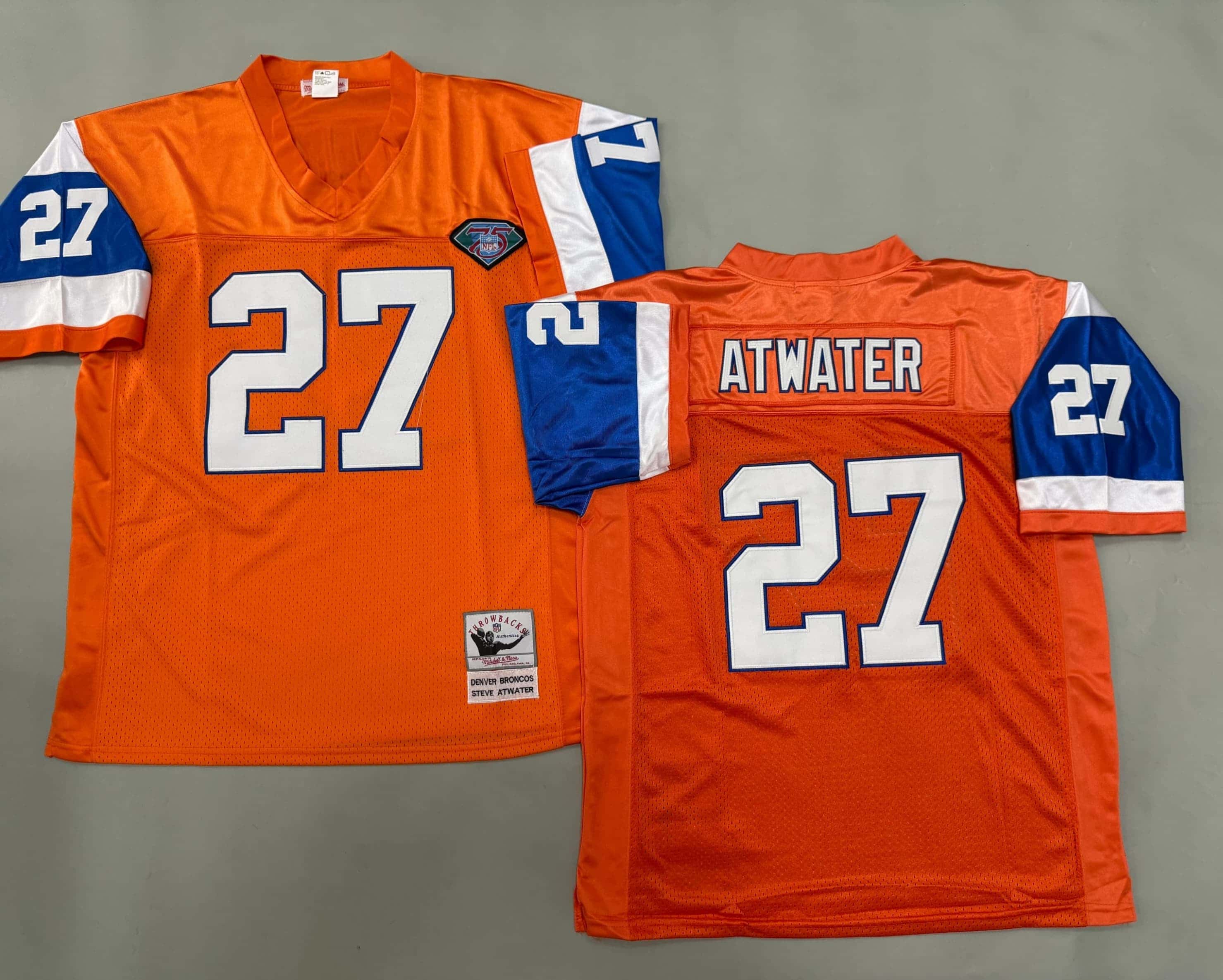 Vintage  Mitchell & Ness NFL Denver Broncos Steve Atwater 27   Football Jersey