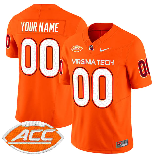 Virginia Tech Hokies 2025 Vapor Limited Custom Jersey orange