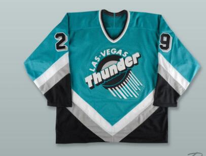 Vladimir Tsyplakov 29 Las Vegas Thunder Teal Hockey Jersey