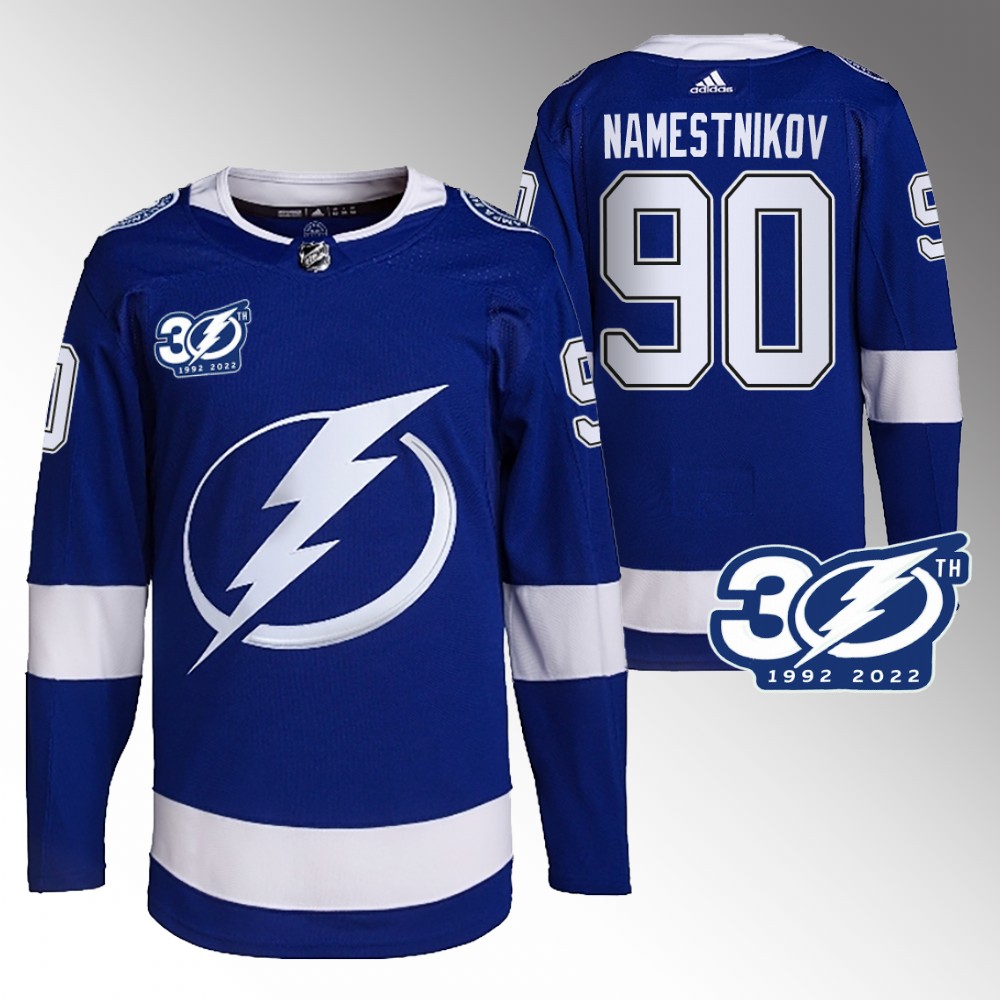 Vladislav Namestnikov Tampa Bay Lightning Blue 30th Season Authentic Home Jersey