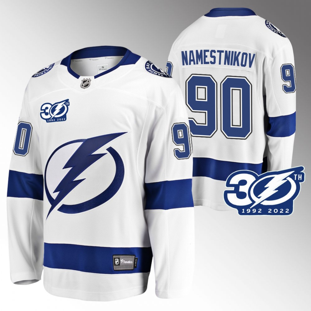 Vladislav Namestnikov Tampa Bay Lightning Jersey 30th Anniversary White 1992-2022 Away