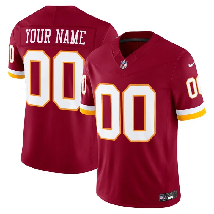 WASHINGTON COMMANDERS THROWBACK VAPOR LIMITED CUSTOM JERSEY BURGUNDY