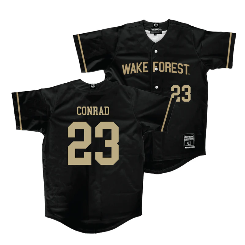 Wake Forest Demon Deacons #23 Ethan Conrad Black College Baseball Limited  Jersey 