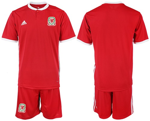 Wales Blank Red Home Soccer Country Jersey