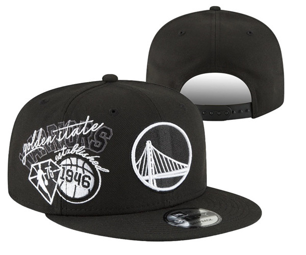 Warriors Black Snapback Hat --YD