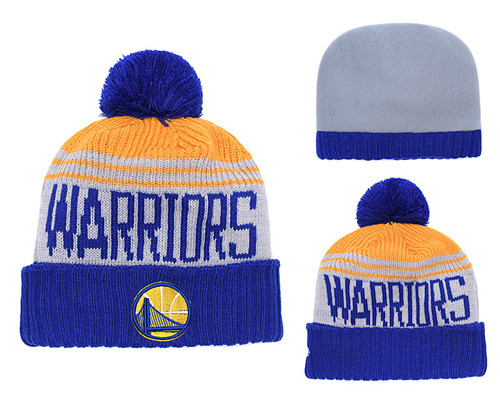 Warriors Team Logo Blue Knit Hat YD