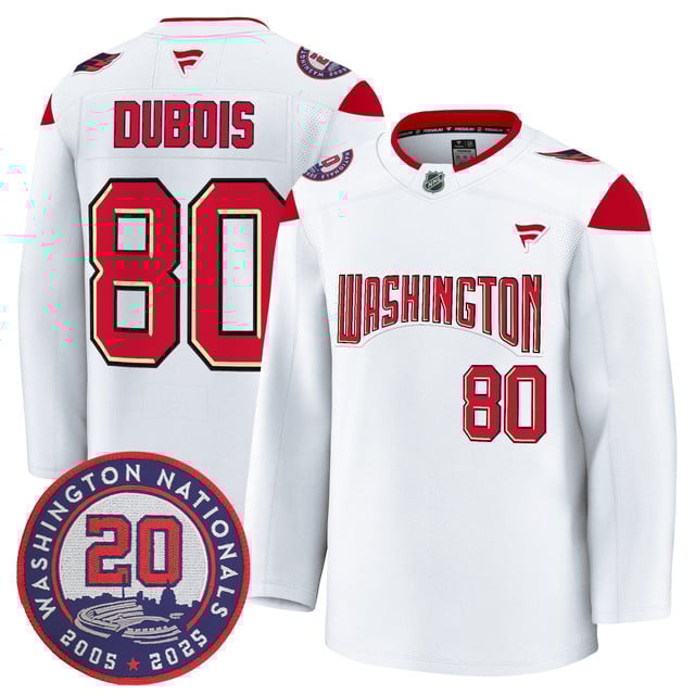 Washington Capitals 20th Anniversary Seasons Patch Premium Jersey #80 Pierre-Luc Dubois