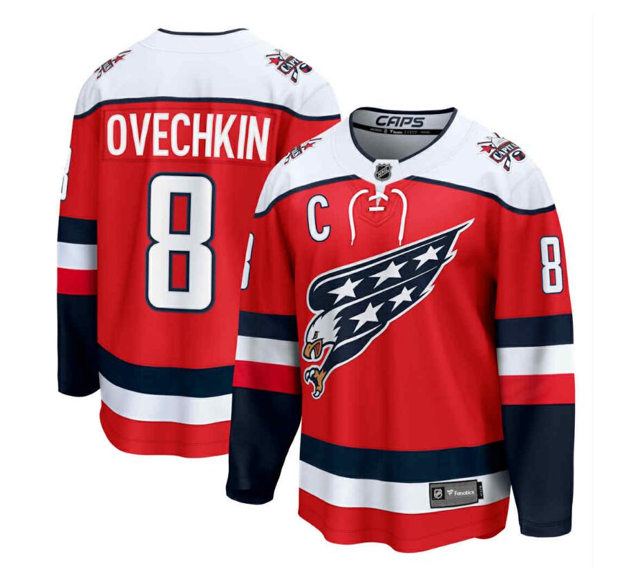 Washington Capitals 8 Alexander Ovechkin Ice Hockey Jersey