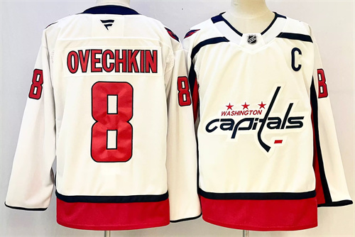 Washington Capitals 8 ovechkin white